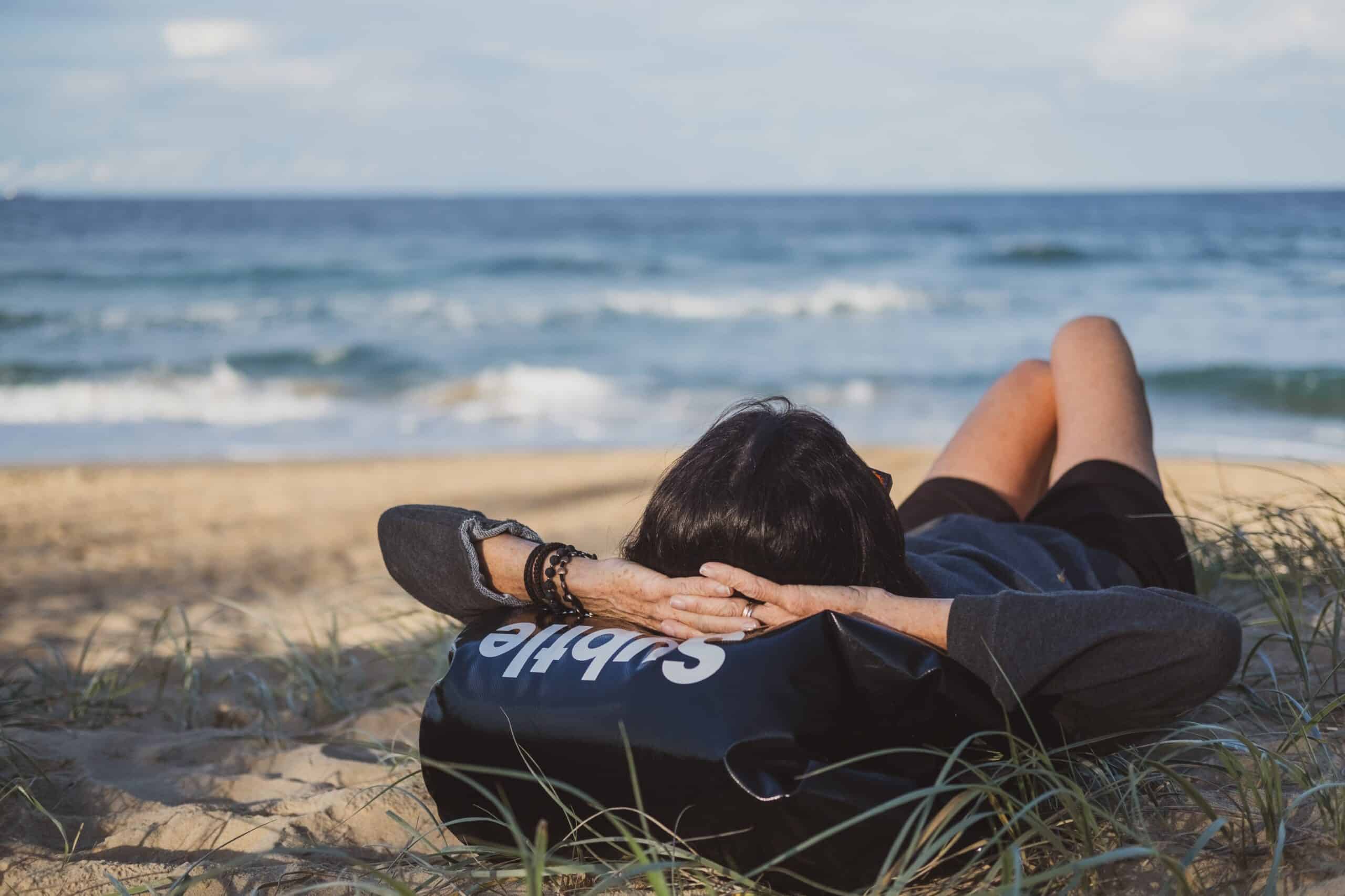 woman relaxing on the beach